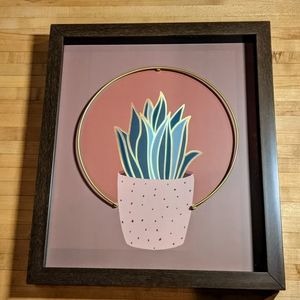 Plant Decor Umbra wall picture frame snake plant brass gold
